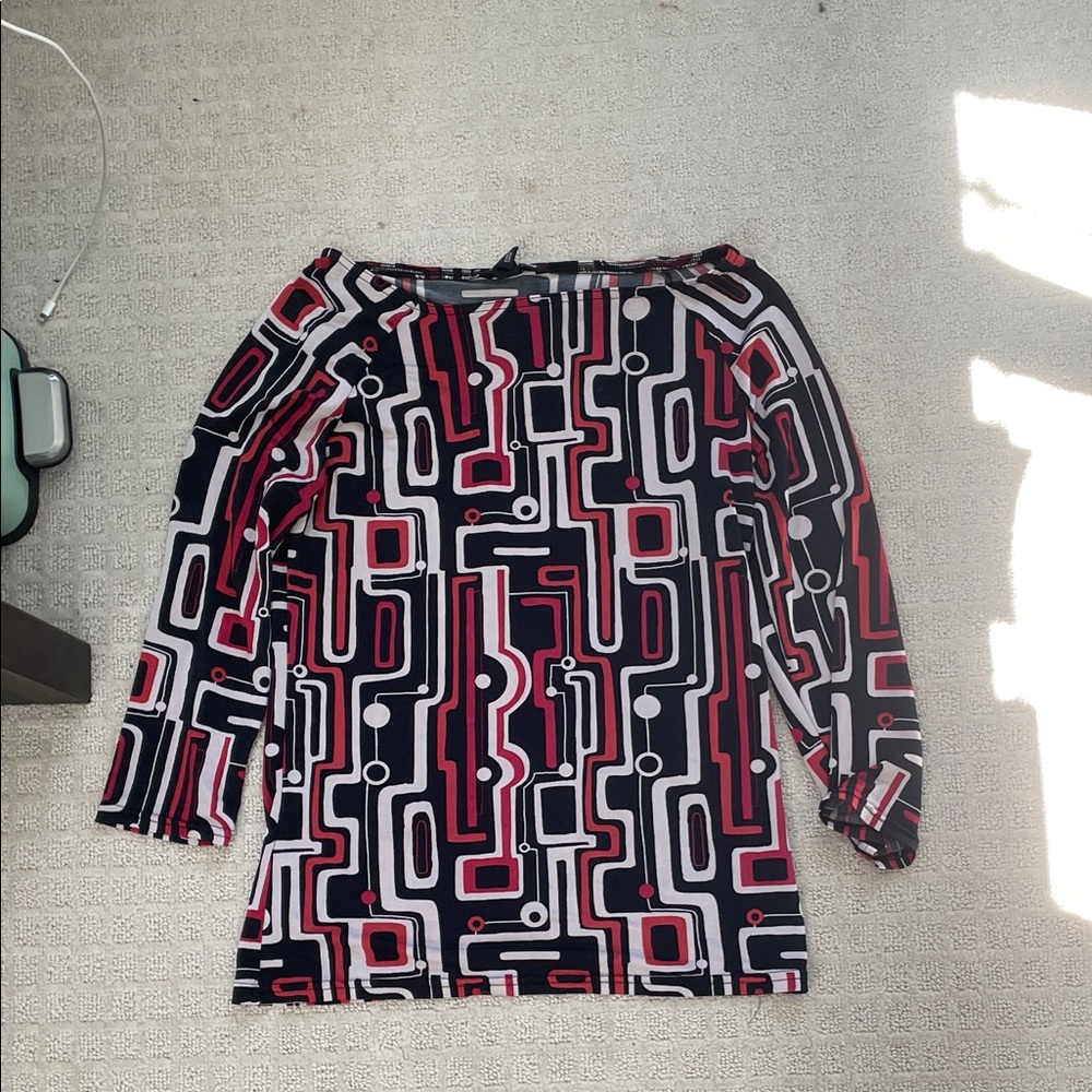 Geometric Patterned Women's Top